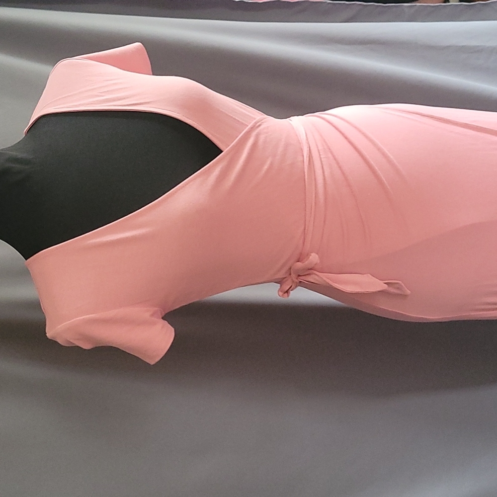 Sexy Pink Wrap Dress